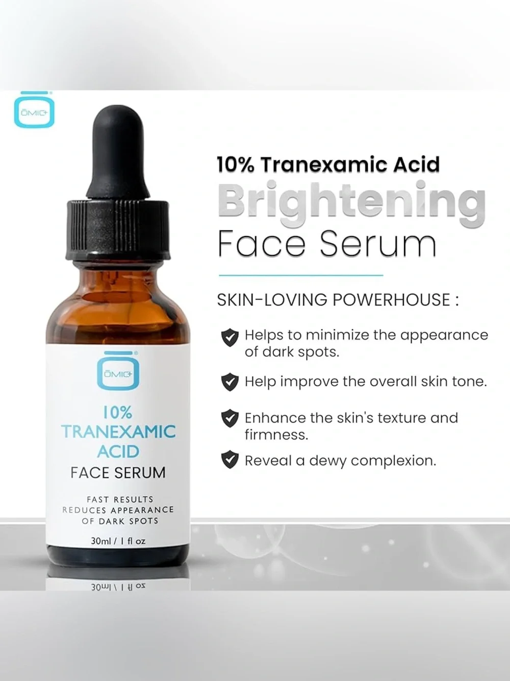 OMIC+ Skincare 10% Tranexamic Acid Face Serum - Set of 2 (New in Box)